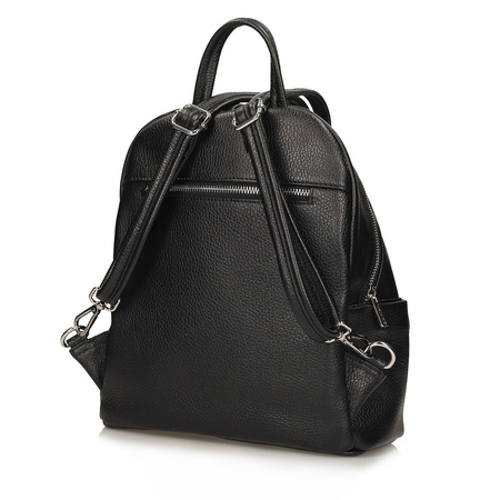 Plecak Toscanio G54 Czarny Skóra Naturalna