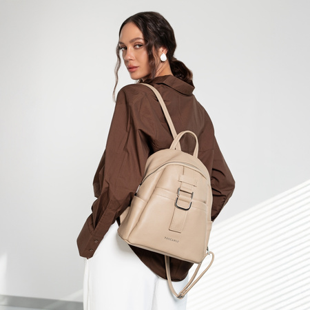 Plecak Toscanio G54 Czarny Skóra Naturalna