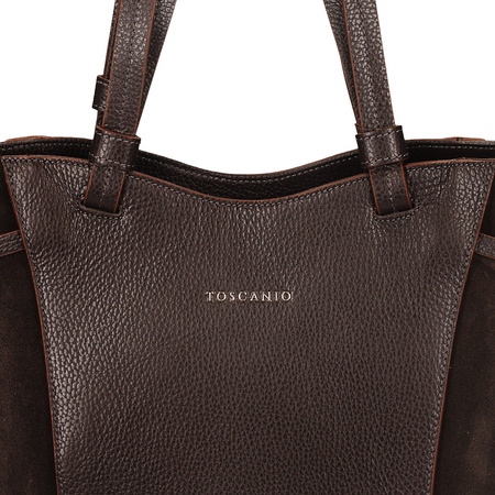 Torebka Toscanio G151 C.Brąz D23 Skóra Naturalna 