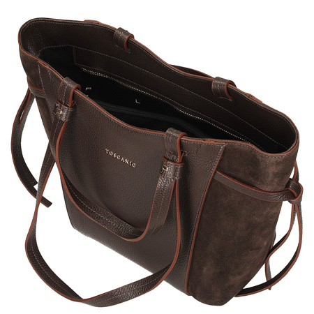 Torebka Toscanio G151 C.Brąz D23 Skóra Naturalna 