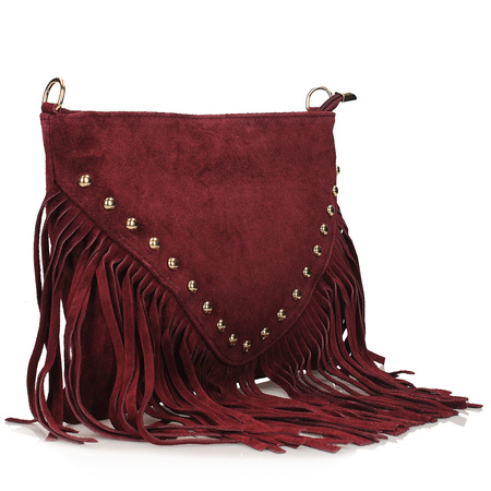 Torebka Toscanio G131 Bordo  Skóra Naturalna