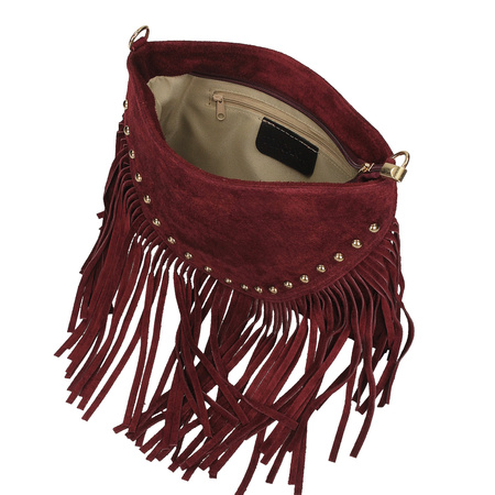 Torebka Toscanio G131 Bordo  Skóra Naturalna