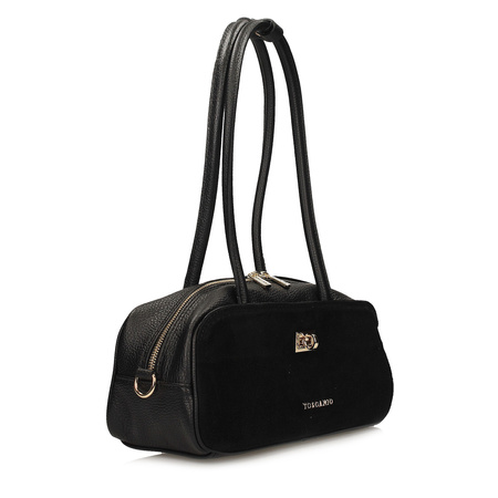 Torebka Toscanio G153 Czarny Skóra Naturalna 