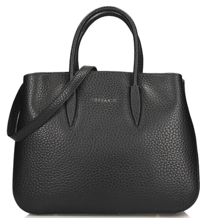 Torebka Toscanio F57 Czarny Skóra Naturalna 