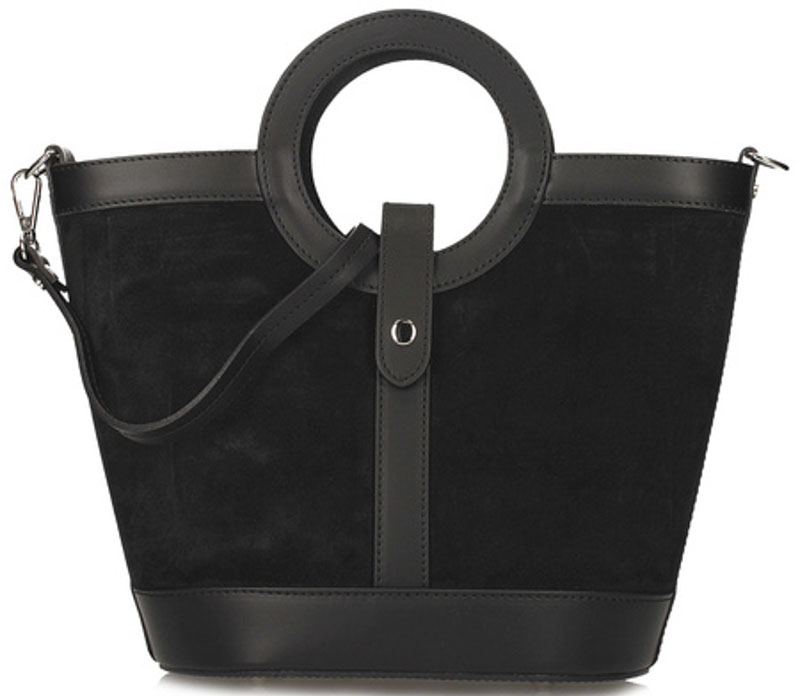 Torebka Toscanio G124 Czarny  Skóra Naturalna 