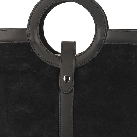 Torebka Toscanio G124 Czarny  Skóra Naturalna 