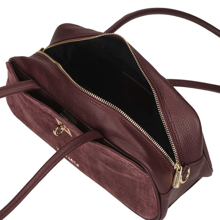 Torebka Toscanio G153 Bordo D54 Skóra Naturalna 