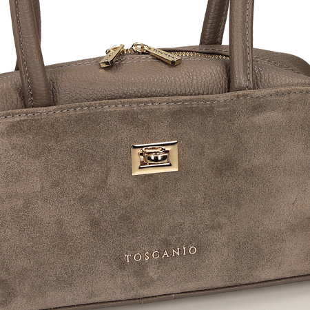 Torebka Toscanio G153 C.Beż D40 Skóra Naturalna 