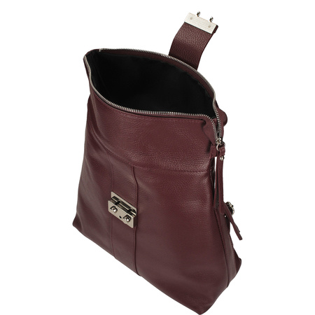 Torebka Toscanio G111 Bordo D54  Skóra Naturalna 