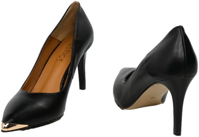 Szpilki Stylowe  Prestige 2241/SZP K-LIco Czarny Skóra Naturalna