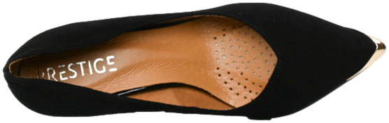 Szpilki Stylowe  Prestige 2241/SZP K-Zamsz Czarny Skóra Naturalna