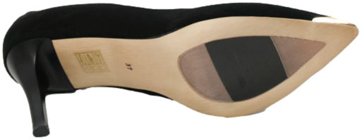 Szpilki Stylowe  Prestige 2241/SZP K-Zamsz Czarny Skóra Naturalna