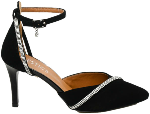 Czółenka Eleganckie Prestige 2243/SZP K-Zamsz  Skóra Naturalna TN