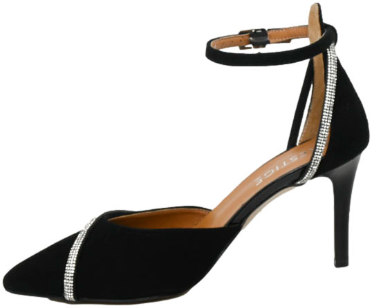 Czółenka Eleganckie Prestige 2243/SZP K-Zamsz  Skóra Naturalna TN