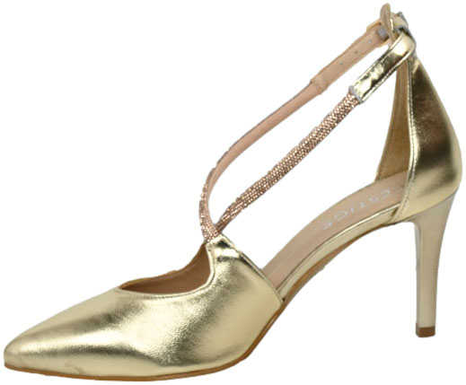 Czółenka Eleganckie Prestige 2281/SZP Zł-Lico Skóra Naturalna