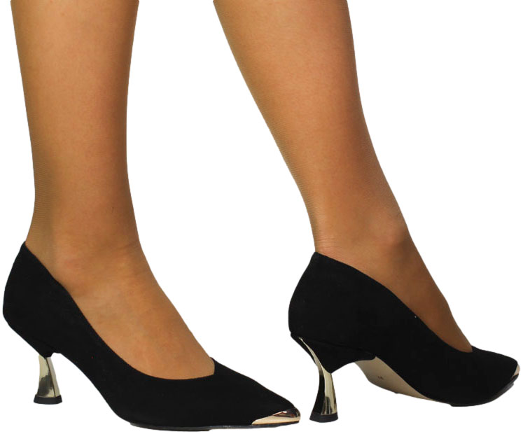 Czółenka Modne Prestige 2237/OBL K-Zamsz Skóra Naturalna