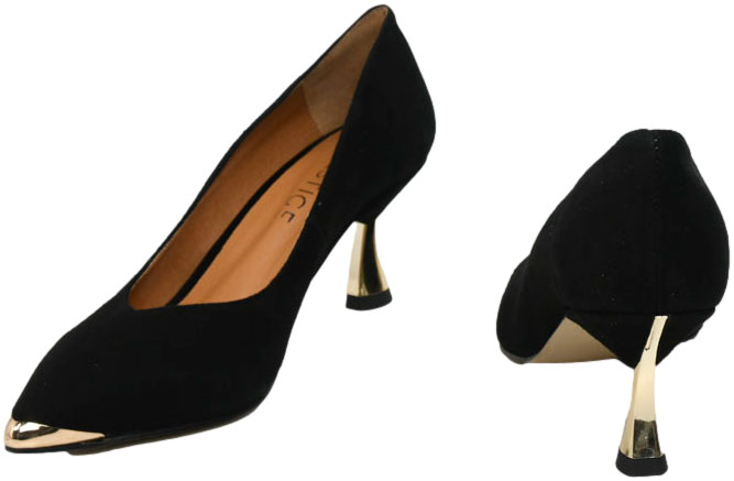 Czółenka Modne Prestige 2237/OBL K-Zamsz Skóra Naturalna