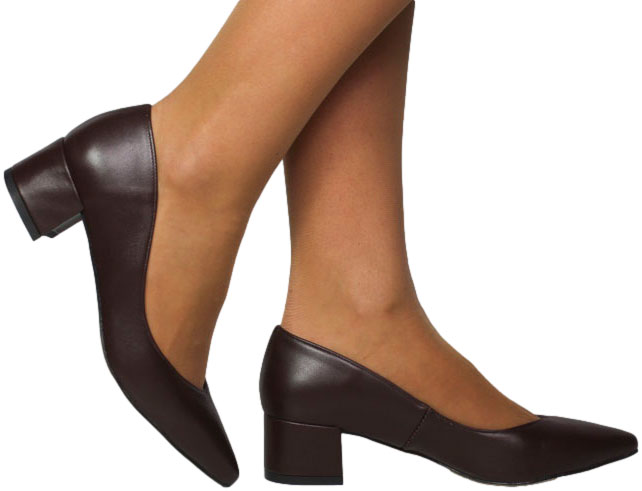 Czółenka Wygodne Prestige 2235/OBL Br-Lico Brąz Skóra Naturalna