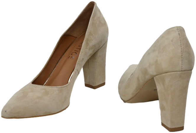 Czółenka Prestige 2242 OBL Natural Zamsz Skóra Naturalna