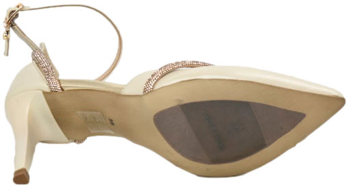 Czółenka Eleganckie Prestige 2243/SZP B-Perła/Zło. Skóra Naturalna TN