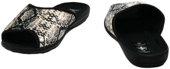 Pantofle Damskie Skarbek 857 Czarny Comfort Fit