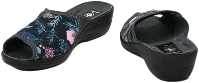 Pantofle Damskie Skarbek 1371 Granat Comfort Fit