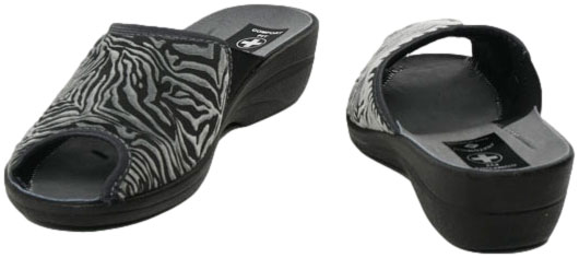 Pantofle Damskie Skarbek 3303 Szary Comfort Fit