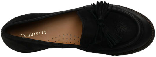 Mokasyny  Exquisite 1746 Czarny Skóra Naturalna