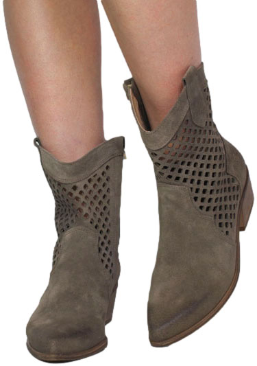 Kowbojki  Exquisite 1734 Almond Skóra Naturalna