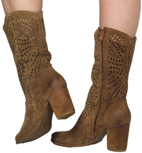 Kowbojki  Exquisite 1244 Koniak  Skóra Naturalna