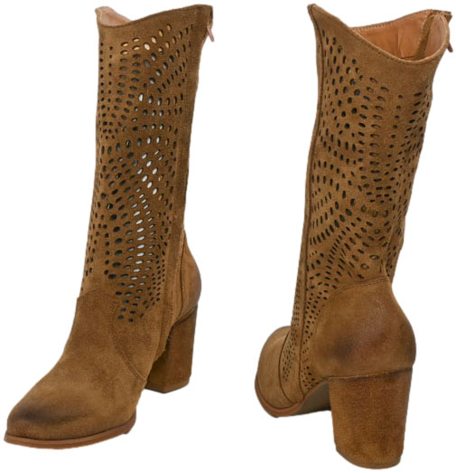 Kowbojki  Exquisite 1244 Koniak  Skóra Naturalna