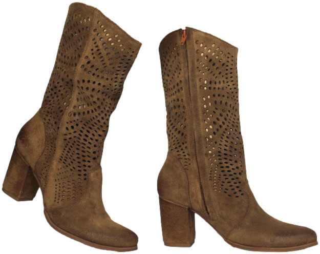 Kowbojki  Exquisite 1244 Koniak  Skóra Naturalna