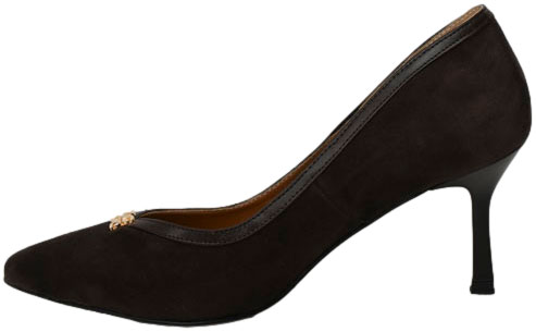 Szpilki Eleganckie Prestige 2262/SZP Brąz Zamsz Brąz Lico Skóra Naturalna