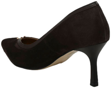 Szpilki Eleganckie Prestige 2262/SZP Brąz Zamsz Brąz Lico Skóra Naturalna