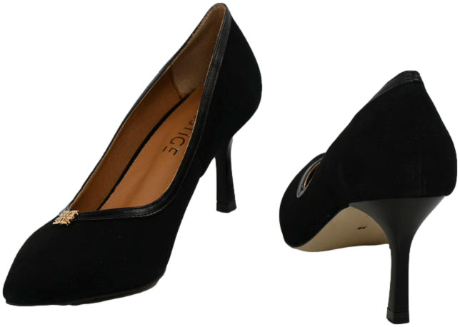 Szpilki Eleganckie Prestige 2262/SZP K-Zamsz K-Lico Skóra Naturalna