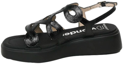 Sandały Wonders A-4503 Lack.v Negro