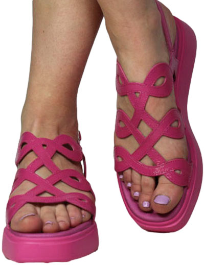 Sandały Wonders A-4503 Lack.v Fucsia
