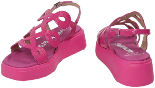 Sandały Wonders A-4503 Lack.v Fucsia