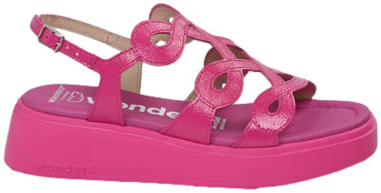 Sandały Wonders A-4503 Lack.v Fucsia