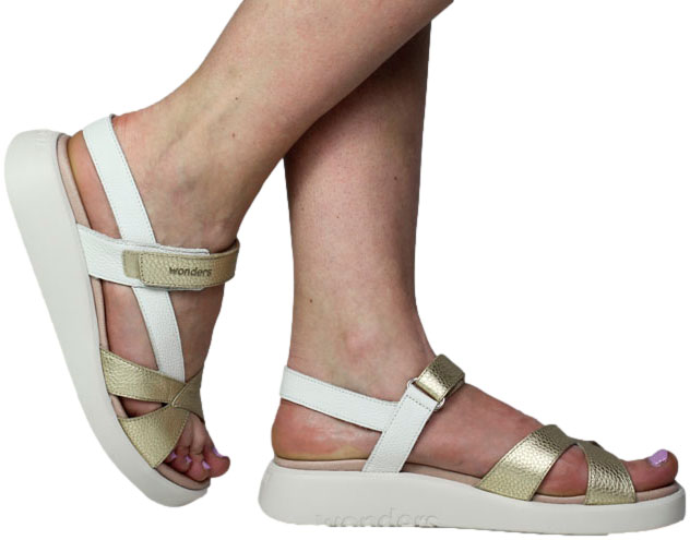 Sandały Wonders C-6552 Max Platino Max platino