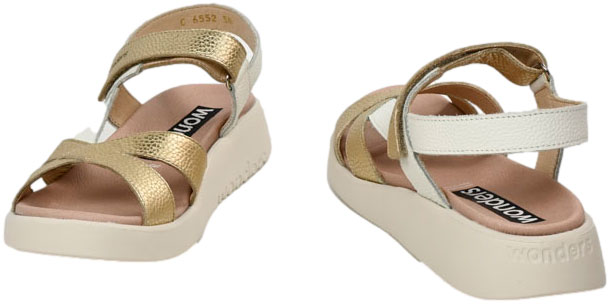 Sandały Wonders C-6552 Max Platino Max platino