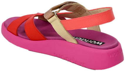 Sandały Wonders C-6552 Wild v Fucsia Wild Flame