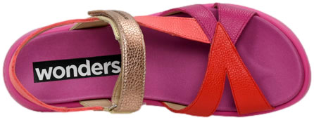 Sandały Wonders C-6552 Wild v Fucsia Wild Flame