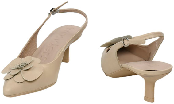 Sandały Wonders G-7131 Sauvag Beige  Skóra naturalna