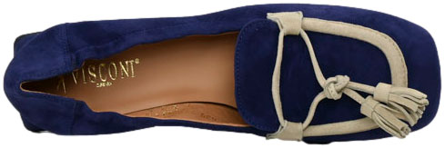 Czółenka Visconi 7792266/926 Wel.Granat Skóra Naturalna