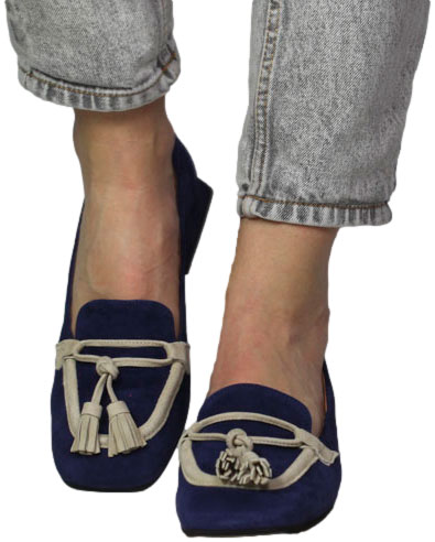 Czółenka Visconi 7792266/926 Wel.Granat Skóra Naturalna