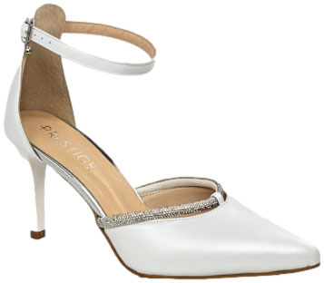 Czółenka Eleganckie Prestige 2228/SZP BIały Perła Skóra Naturalna