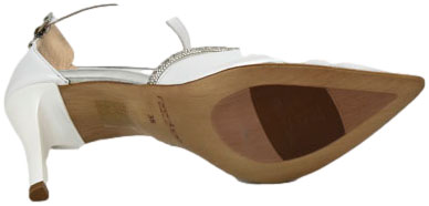 Czółenka Eleganckie Prestige 2228/SZP BIały Perła Skóra Naturalna