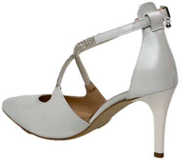 Czółenka Stylowe Prestige 2281/SZP Biała Perła SRC Skóra Naturalna