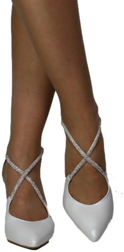 Czółenka Stylowe Prestige 2281/SZP Biała Perła SRC Skóra Naturalna